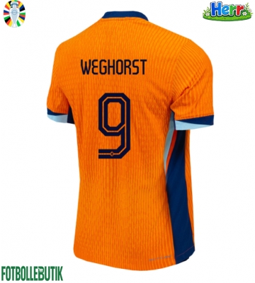 Nederländerna Wout Weghorst #9 Hemmatröja EM 2024 Kortärmad